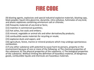 Fire code | PPTX