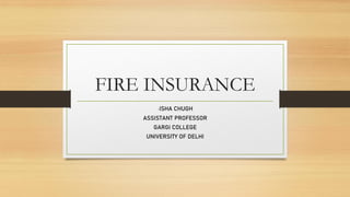 Fire-insurance policy and its applications i | PDF