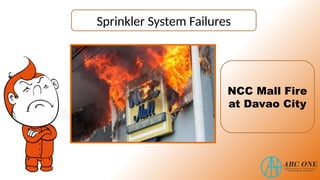 Sprinkler System Failures
NCC Mall Fire
at Davao City
 
