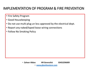 Fire safety Training / Guidelines presentation | PPTX