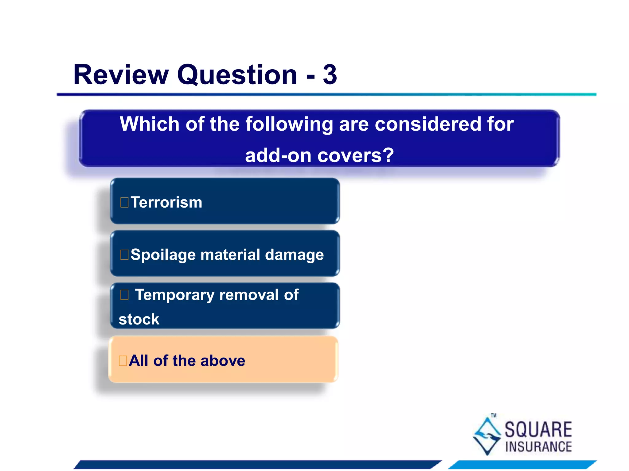 Standard Fire & Special Perils Policy (Internal Training) PPTX