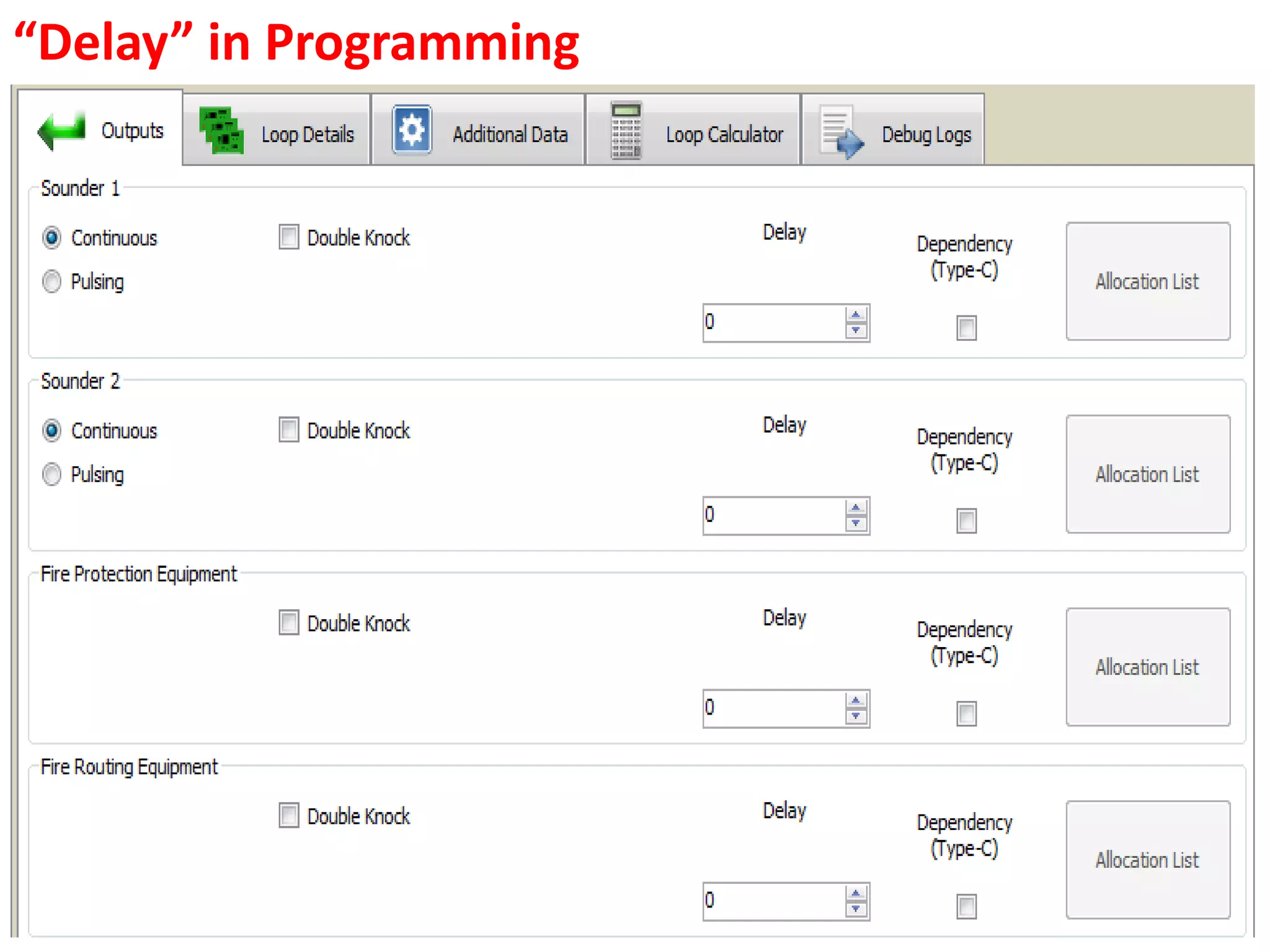“Delay” in Programming
 