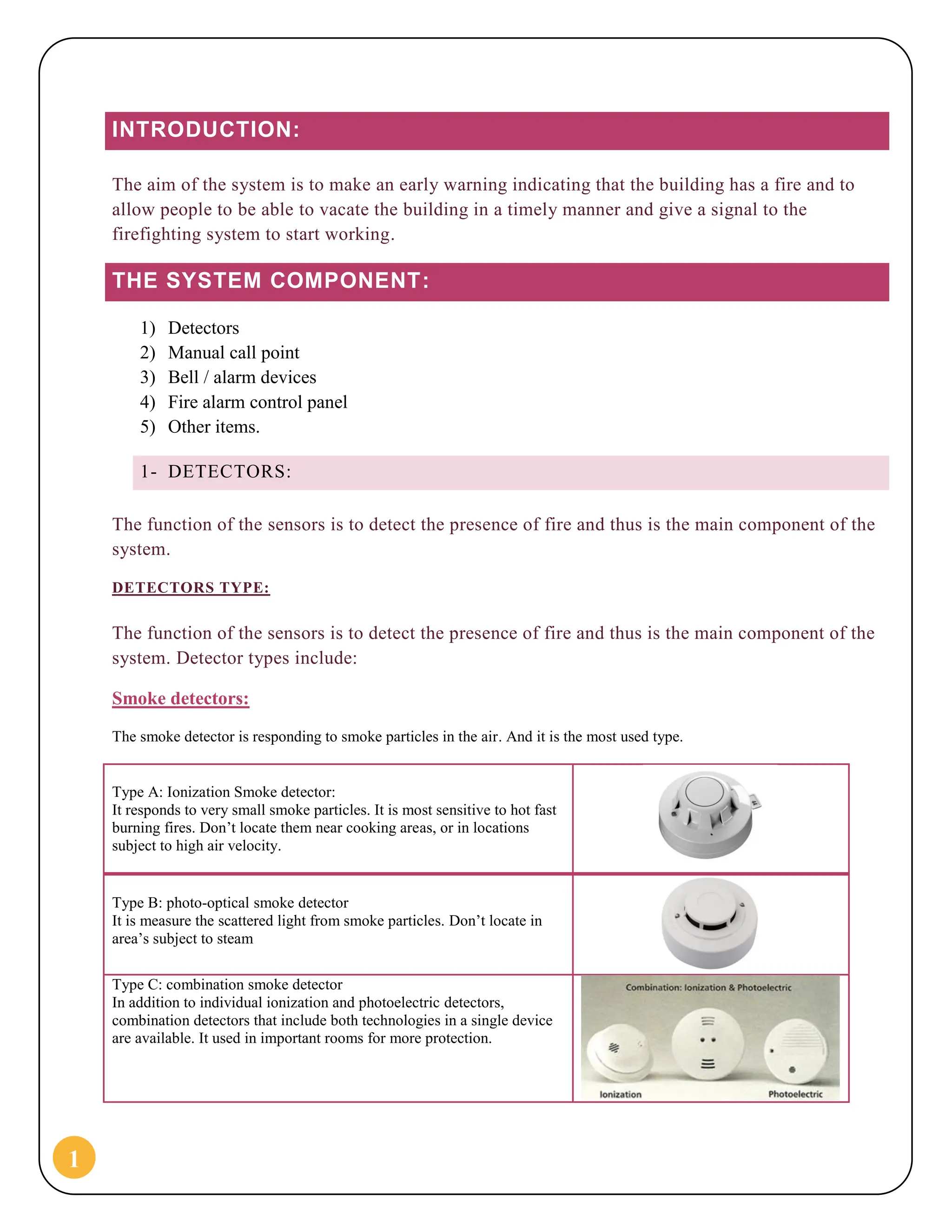 Fire Alarm System for safety of electrical systems | PDF