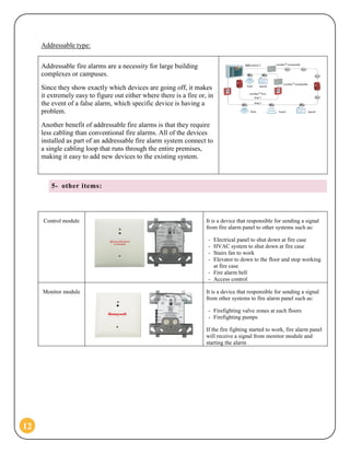 Fire Alarm System for safety of electrical systems | PDF