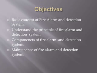 Fire alarm , detection and suppression system | PPTX