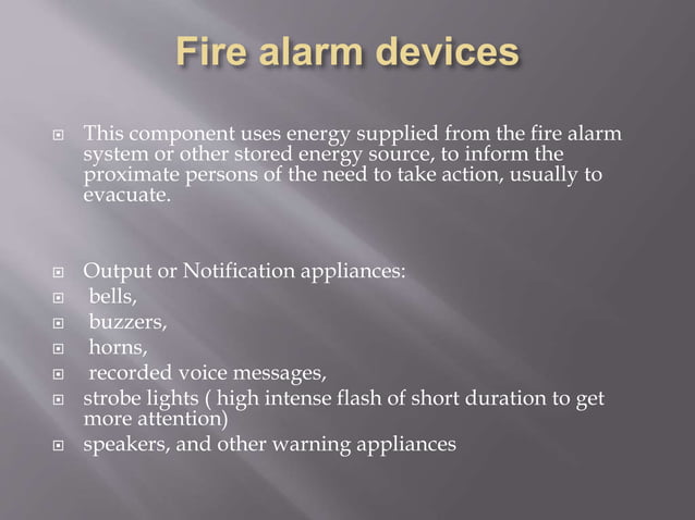 Fire alarm , detection and suppression system | PPTX