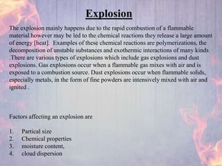 Fire and explosion | PPTX
