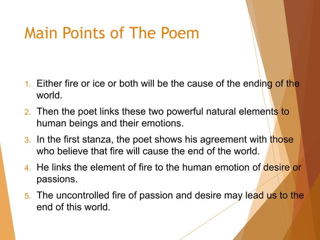 Fire and ice poem x | PPTX
