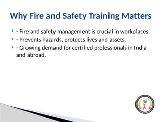Fire and Safety Course In Channai - ASET | PPTX