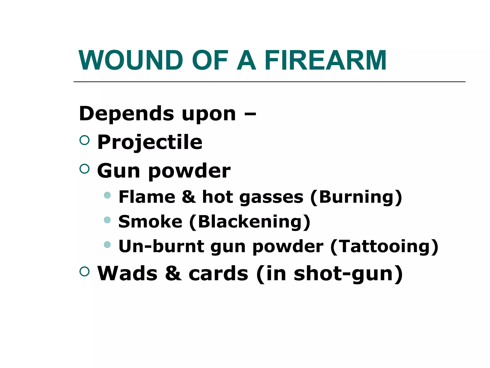 Fire arm injuries | PPT