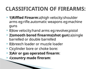 FIREARM INJURIES.pptx forensic medicine h | PPTX