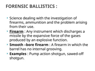Firearm injuries with all wounds in detail with proper methods | PPTX