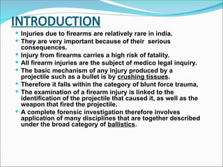 FIREARM INJURIES ppt for mbbs practical and viva | PPT