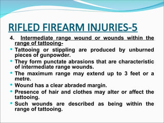 Berna Firearm Injuries FIREARM INJURIES ppt for mbbs practical and viva | PPT