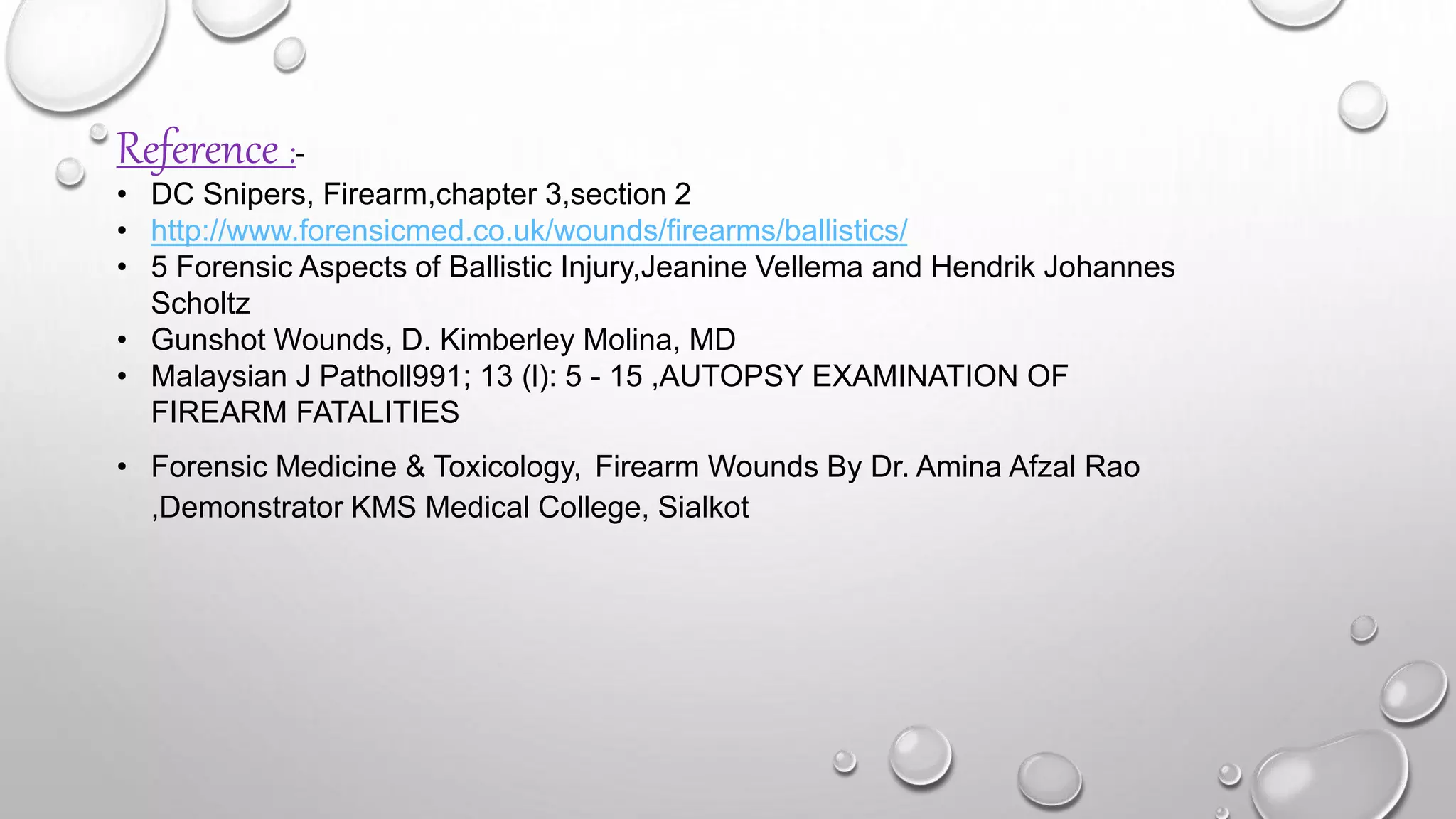 Firearm injuries | PPTX