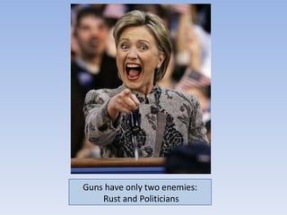 Guns have only two enemies: Rust and Politicians 