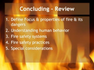 Fire Awareness and Preparedness - FET | PPTX
