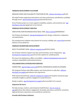 Firebase Pdf Firebase Service Development | PDF
