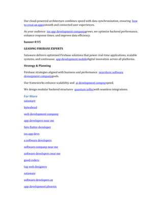 Firebase Service Development | PDF