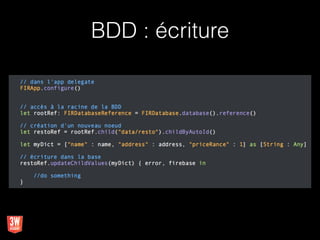 BDD : écriture
 
