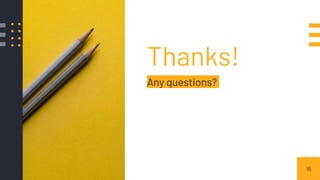 16
Thanks!
Any questions?
 