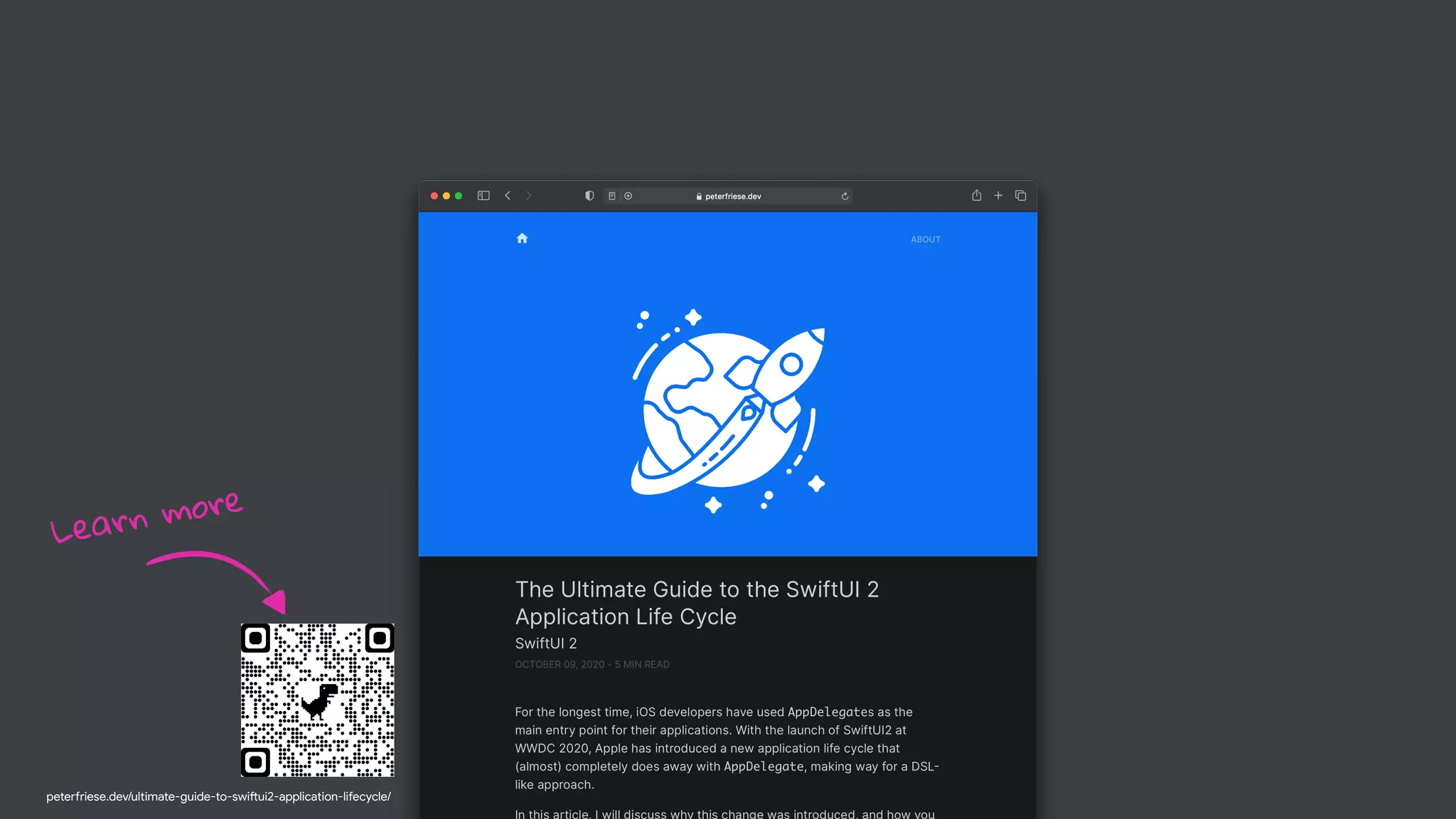 Watch the scene phase
Handle deep links
Continue user activities
Learn more
pete$riese.dev/ultimate-guide-to-swi!ui2-application-lifecycle/
 