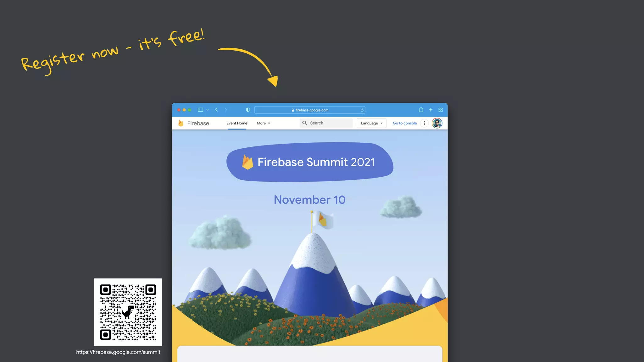 Register now - it’s free!
h
tt
ps://
fi
rebase.google.com/summit
 