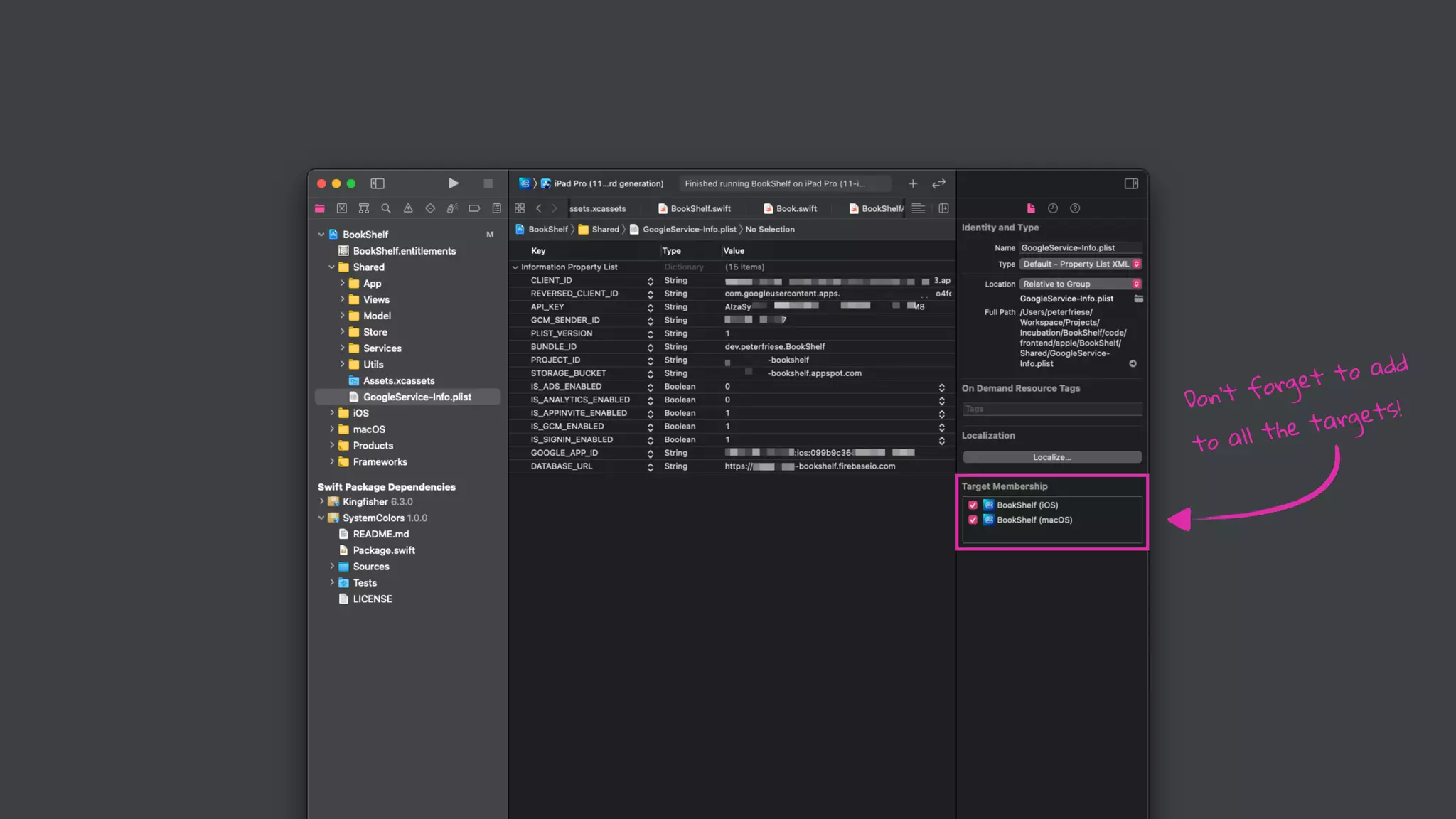Don’t forget to add
to all the targets!
 