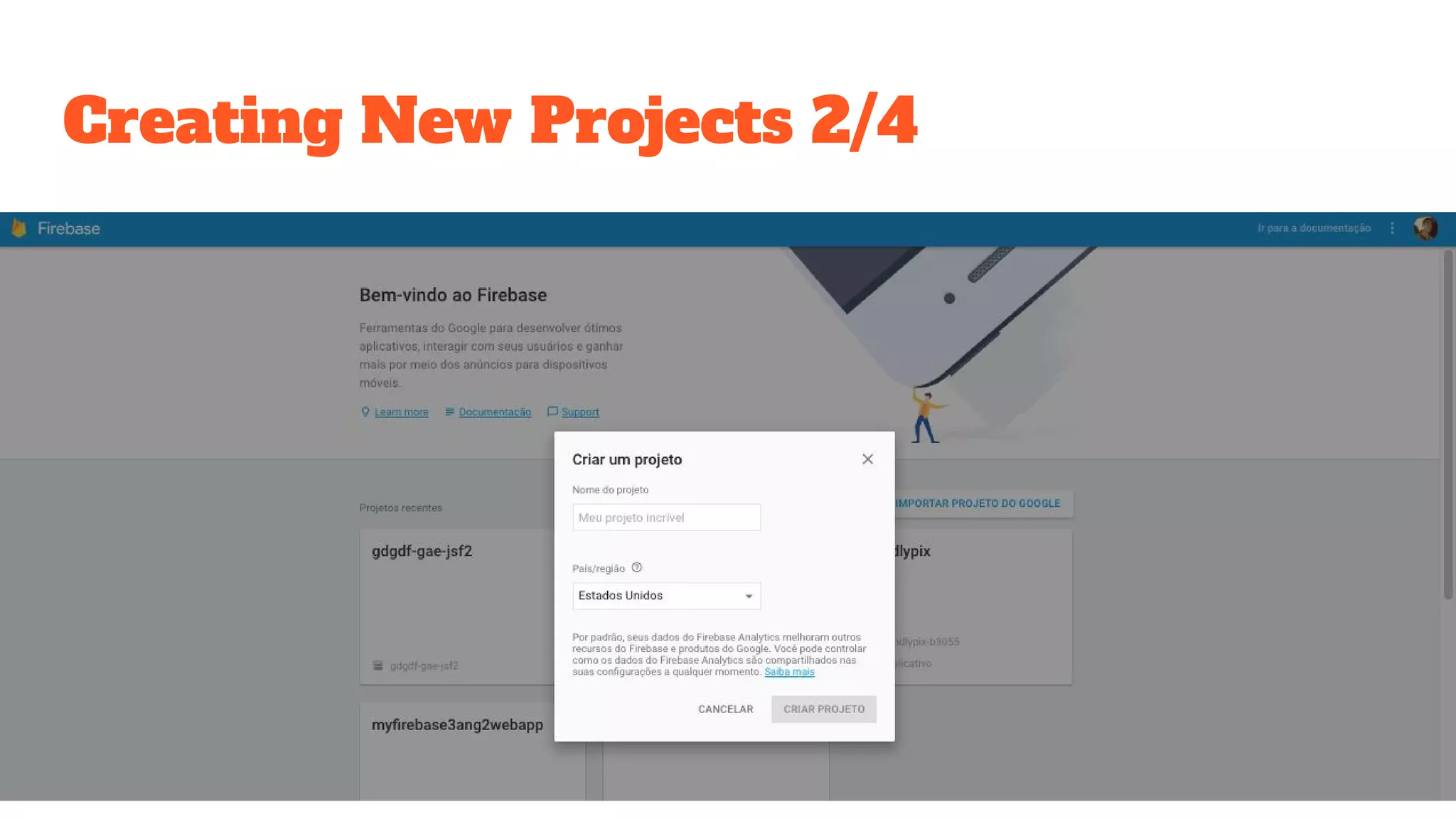 Creating New Projects 2/4 