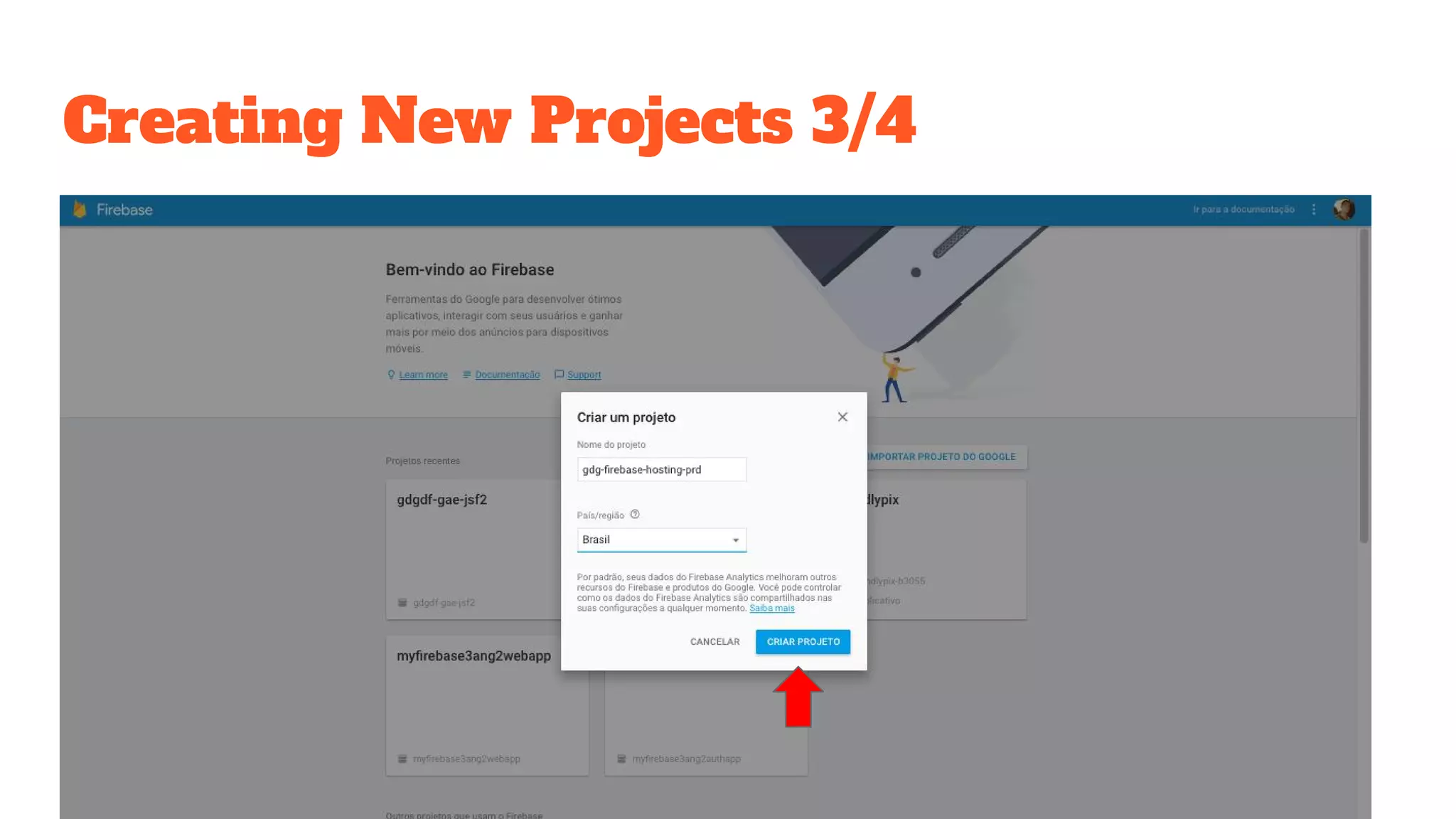 Creating New Projects 3/4 