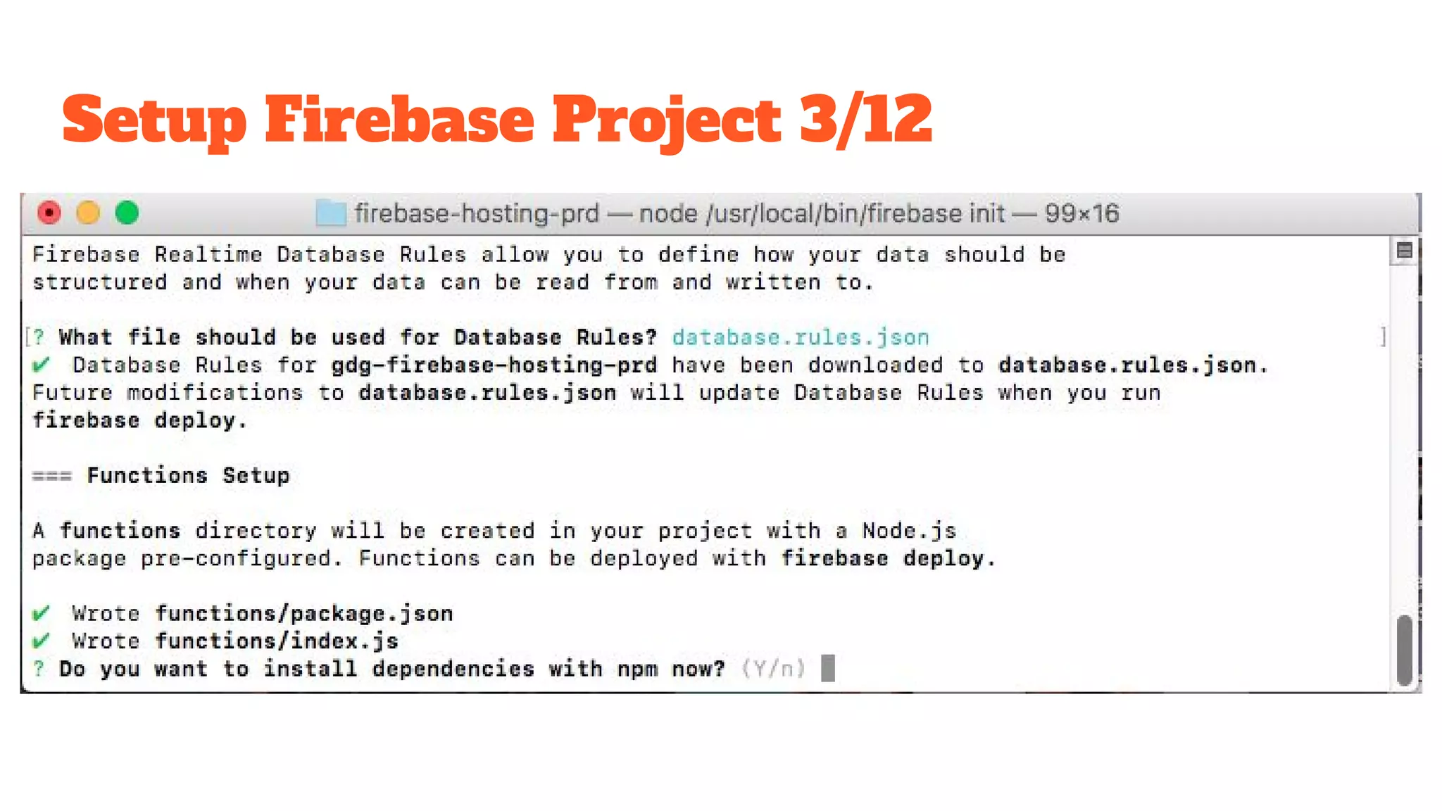 Setup Firebase Project 3/12 