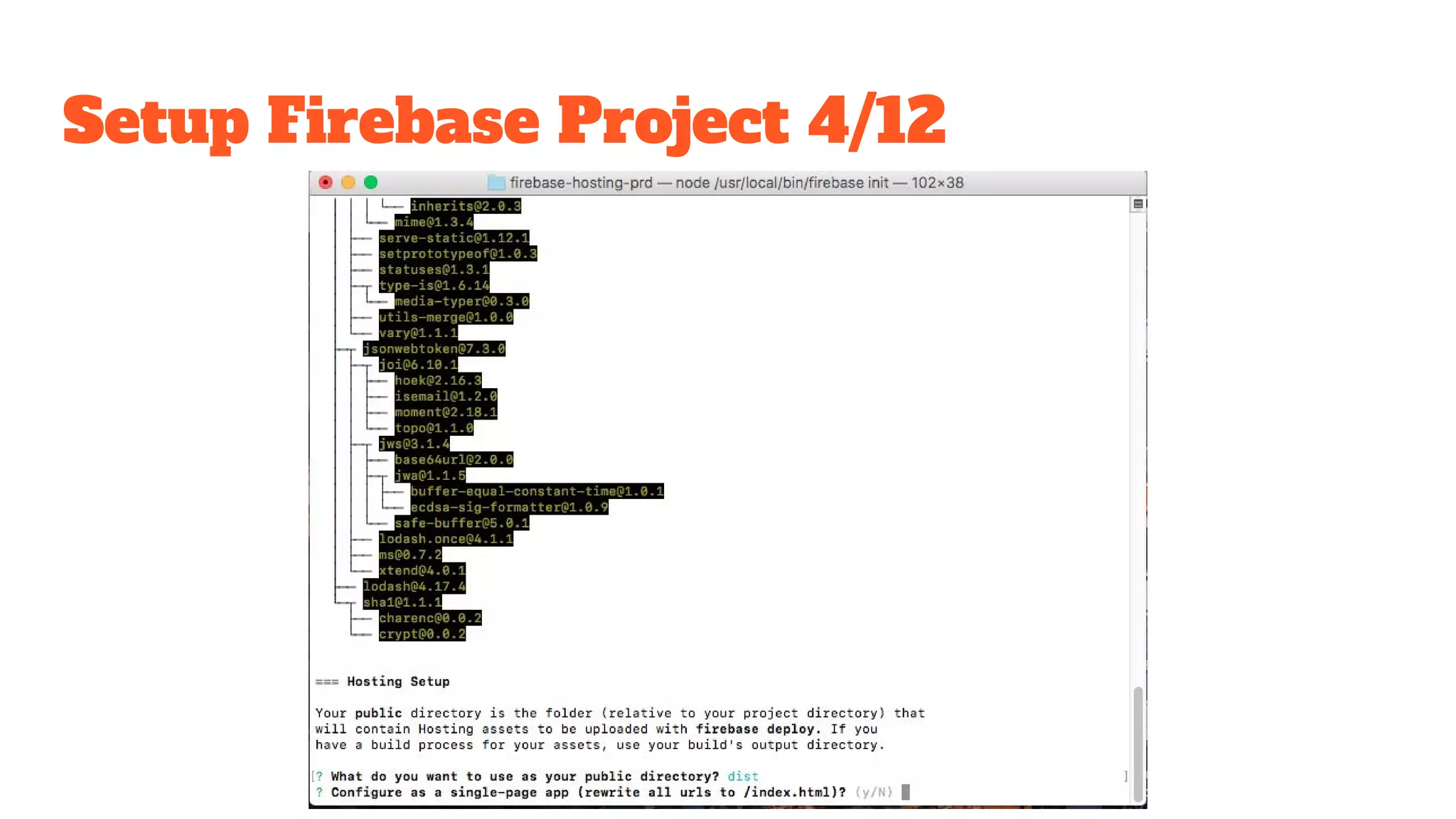 Setup Firebase Project 4/12 