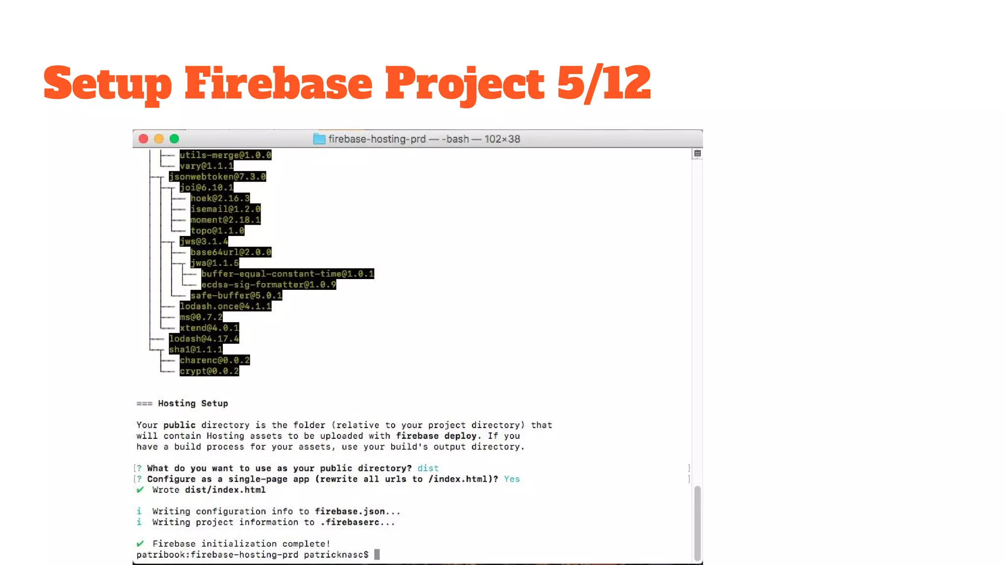 Setup Firebase Project 5/12 