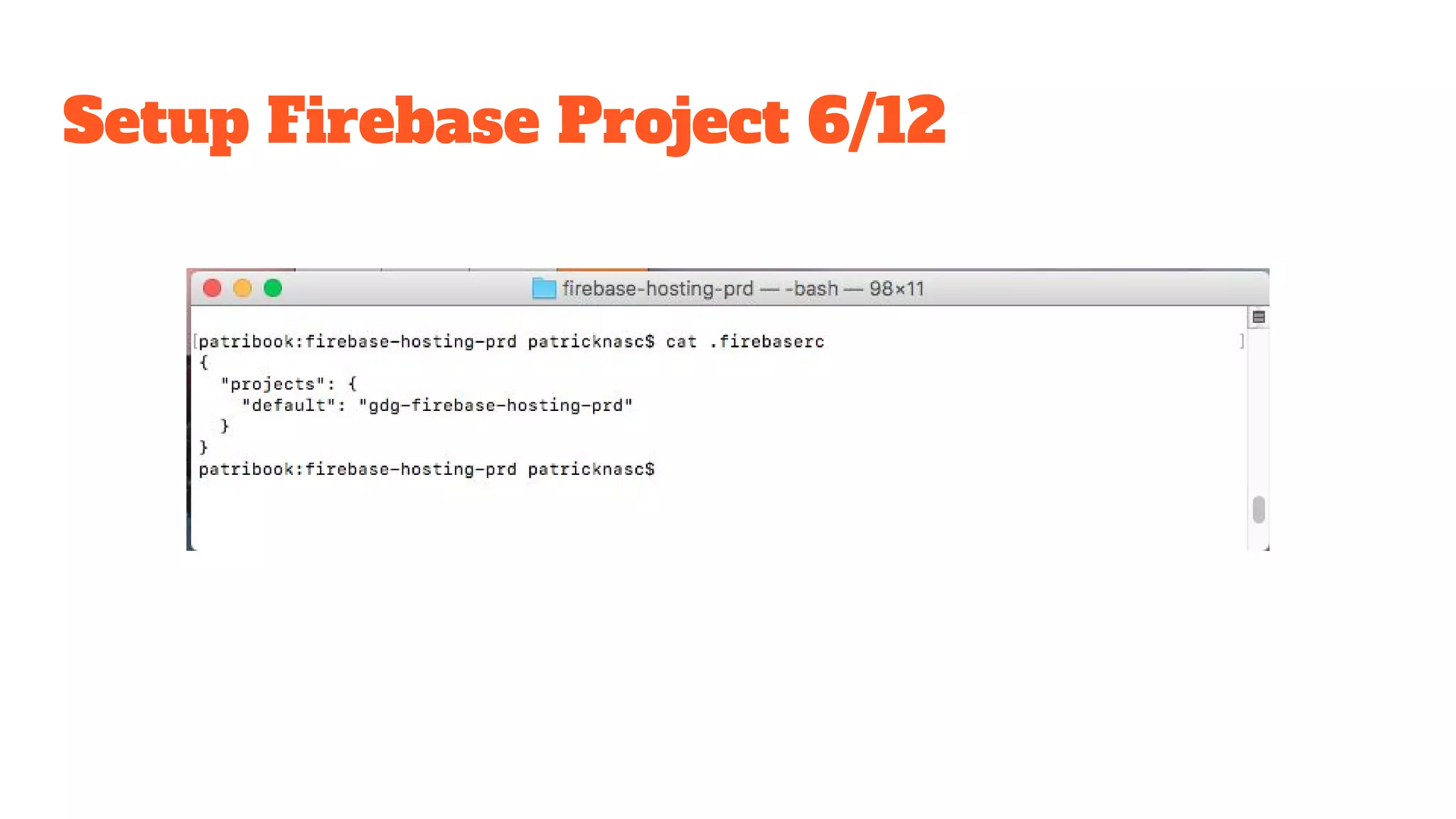 Setup Firebase Project 6/12 