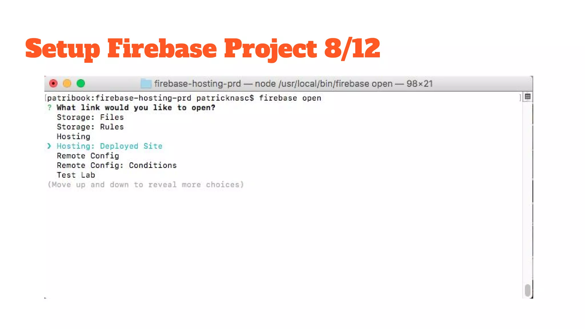 Setup Firebase Project 8/12 