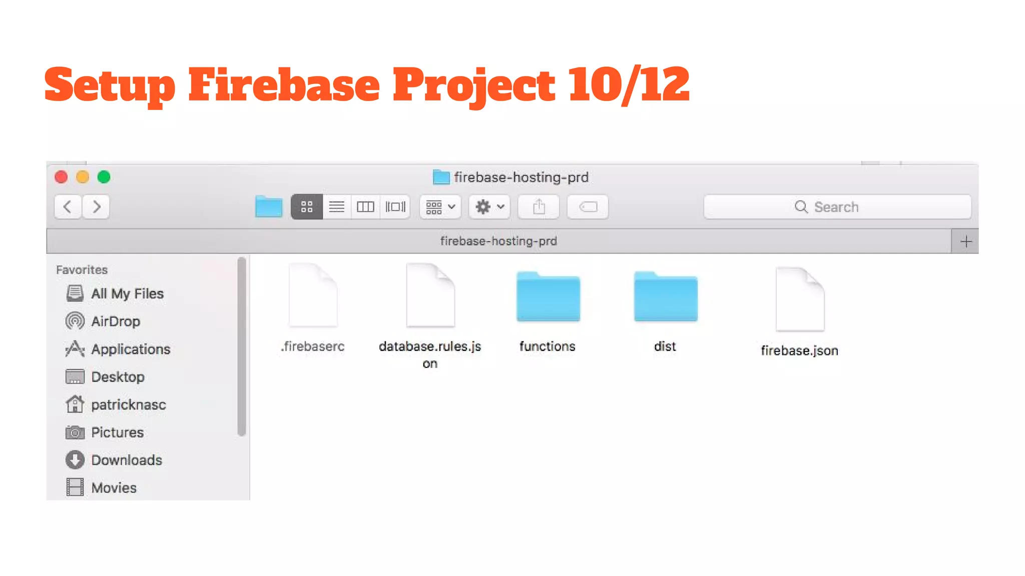 Setup Firebase Project 10/12 