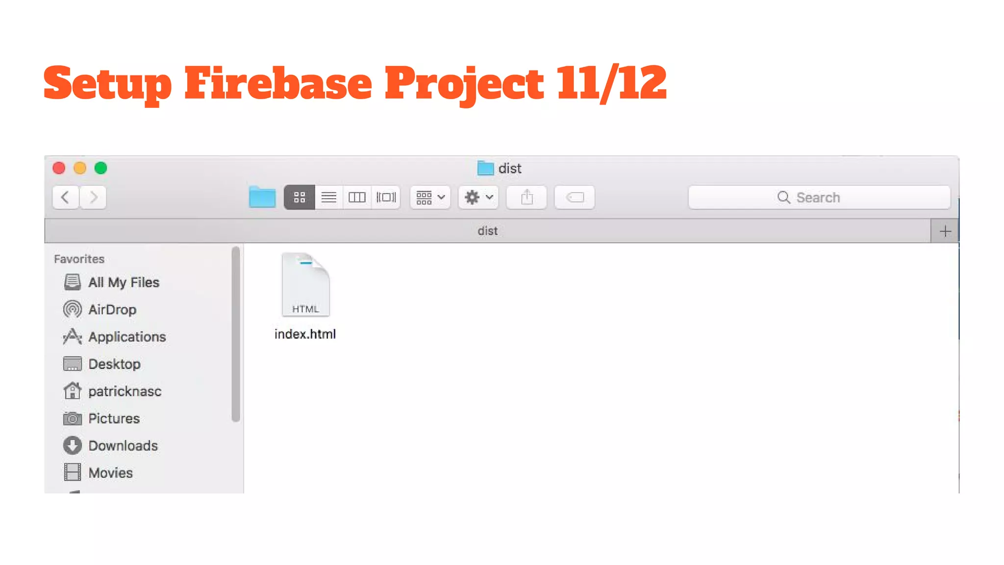 Setup Firebase Project 11/12 