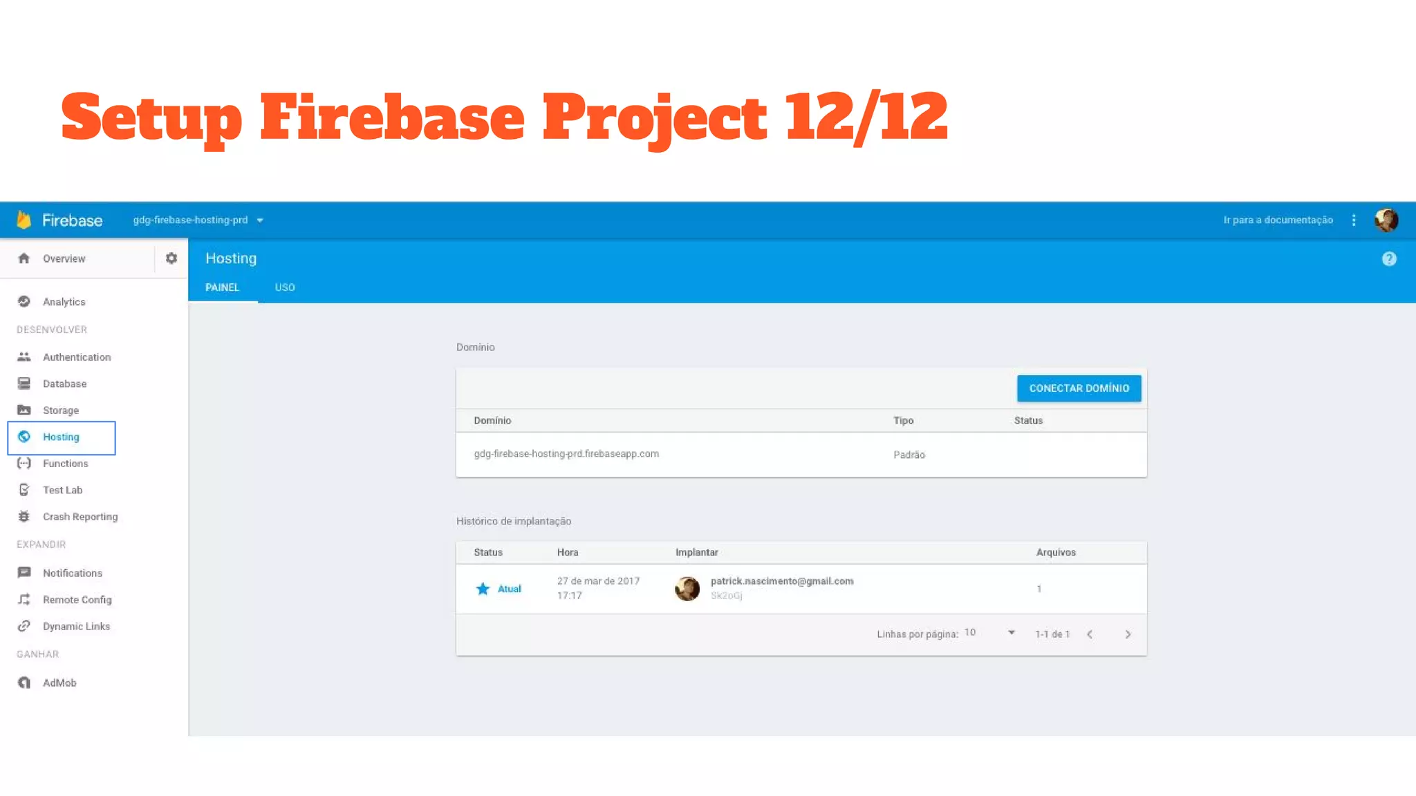 Setup Firebase Project 12/12 