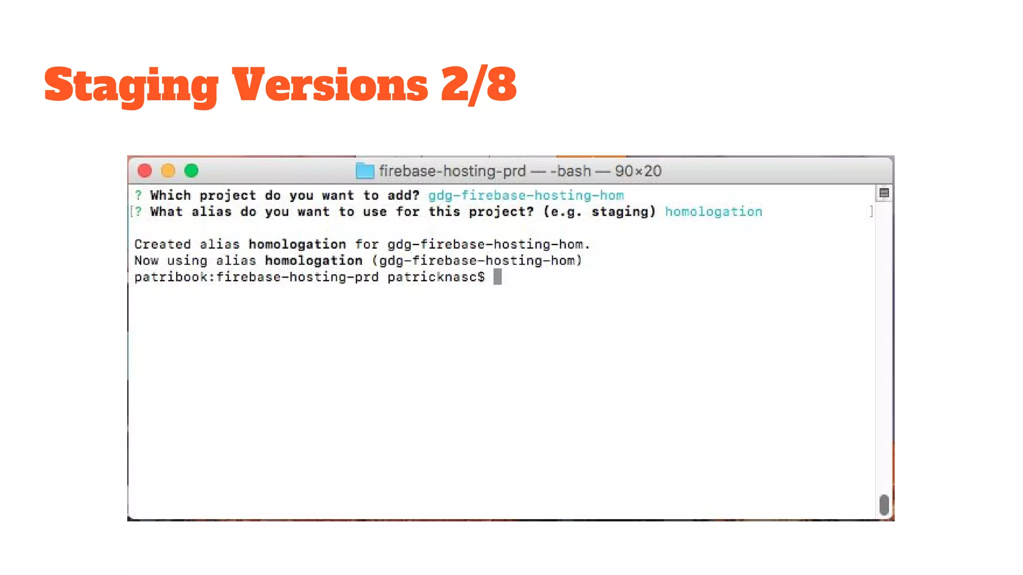 Staging Versions 2/8 