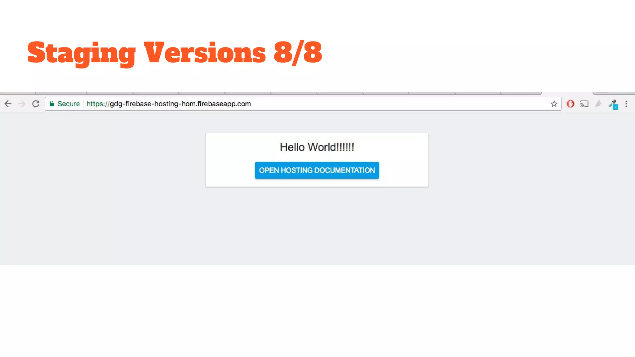 Staging Versions 8/8 