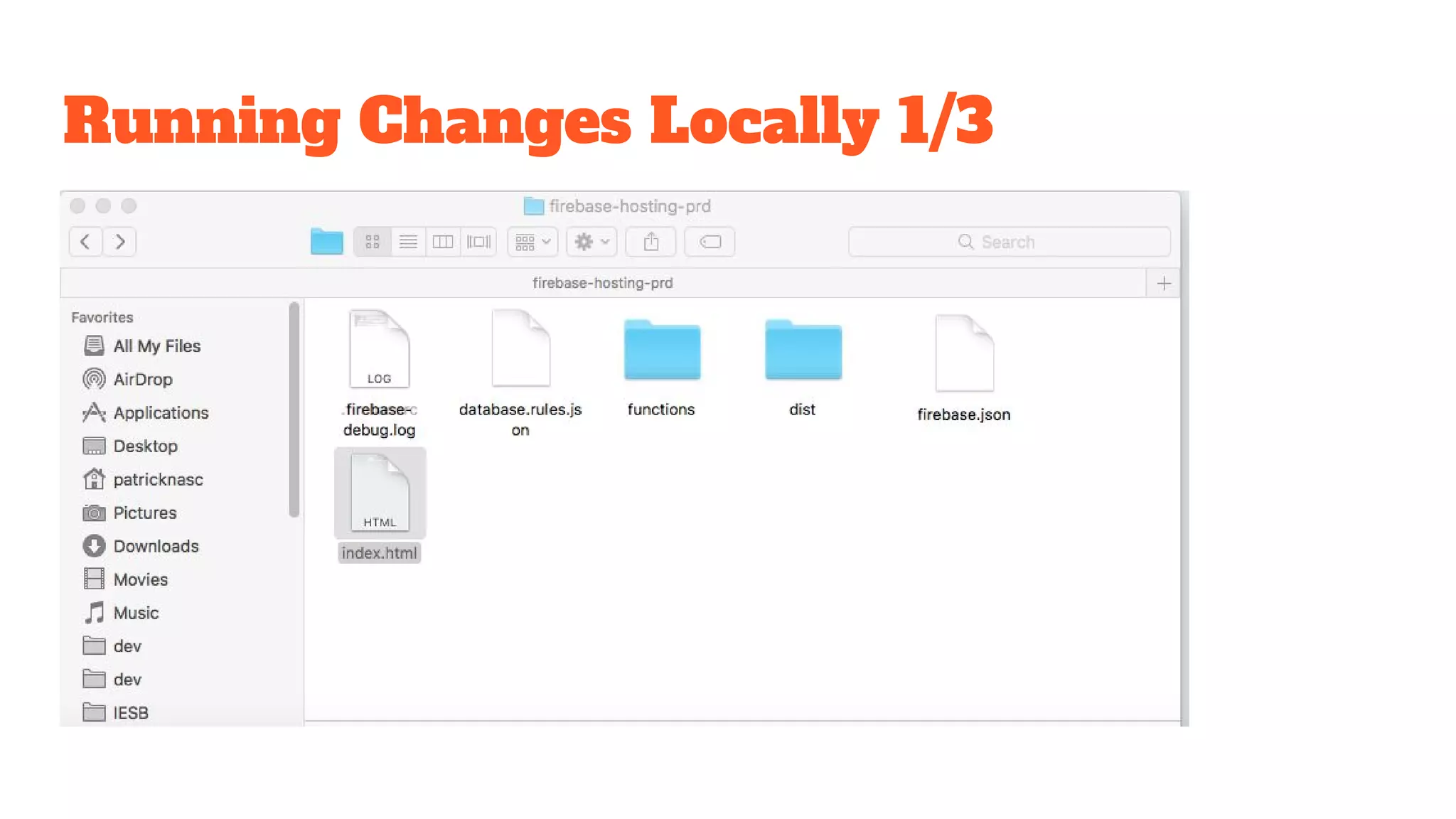 Running Changes Locally 1/3 