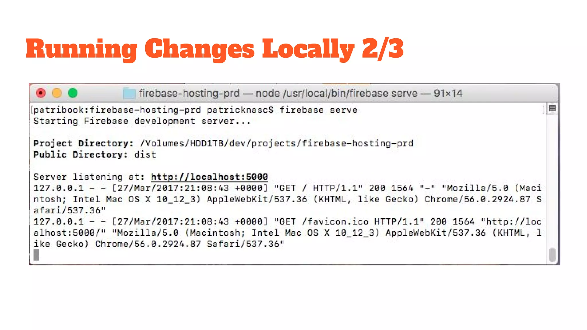 Running Changes Locally 2/3 