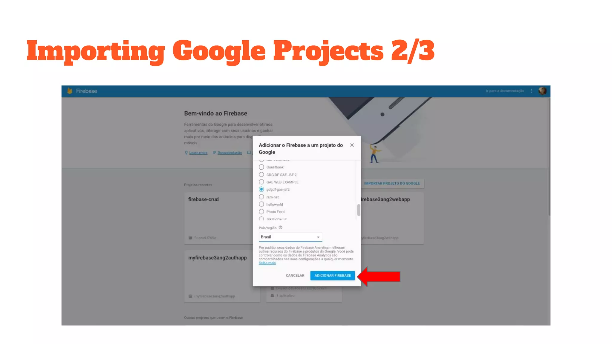 Importing Google Projects 2/3 