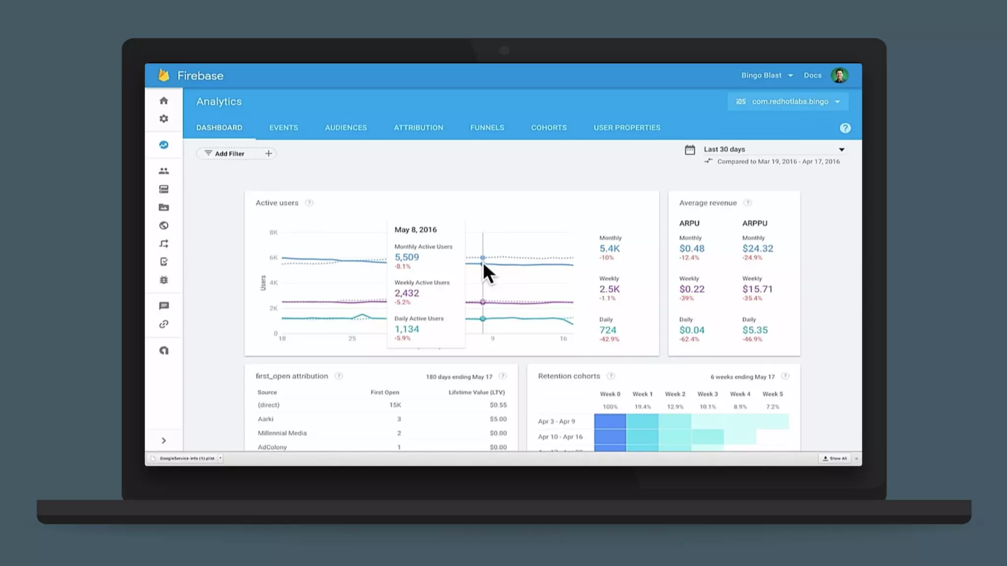 Acquisition
Dynamic Links
Invites
AdWords
Re-Engagement
Notifications
App Indexing
Grow
Backend Services
Realtime Database
Authentication
File/Image Storage
Remote Config
Hosting
Cloud Messaging
App Quality Services
Crash Reporting
Test Lab
Develop
Analytics
Earn
In-app Ads
AdMob
 