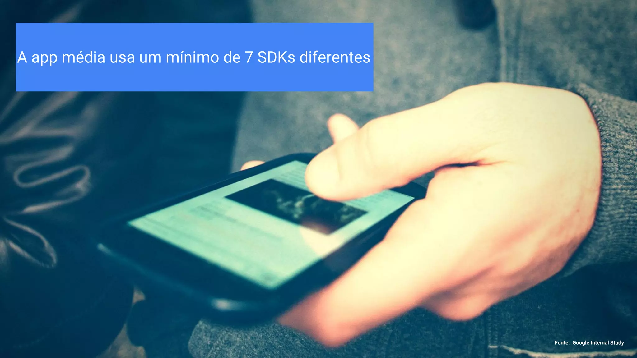 Source: Lorem ipsum dolor sit amet, consectetur adipiscing elit. Duis non erat semSource: Appcelerator/IDC Study - http://appcelerator.uberflip.com/i/606792-2015-mobile-trends-report
32%
dos desenvolvedores dizem
que orquestrar, gerenciar e
lidar com múltiplos
backends, SDKs e fontes de
dados são dores constantes
 