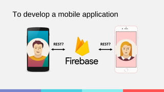 To develop a mobile application
REST? REST?
 