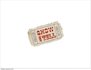 Tuesday, January 25, 2011
 