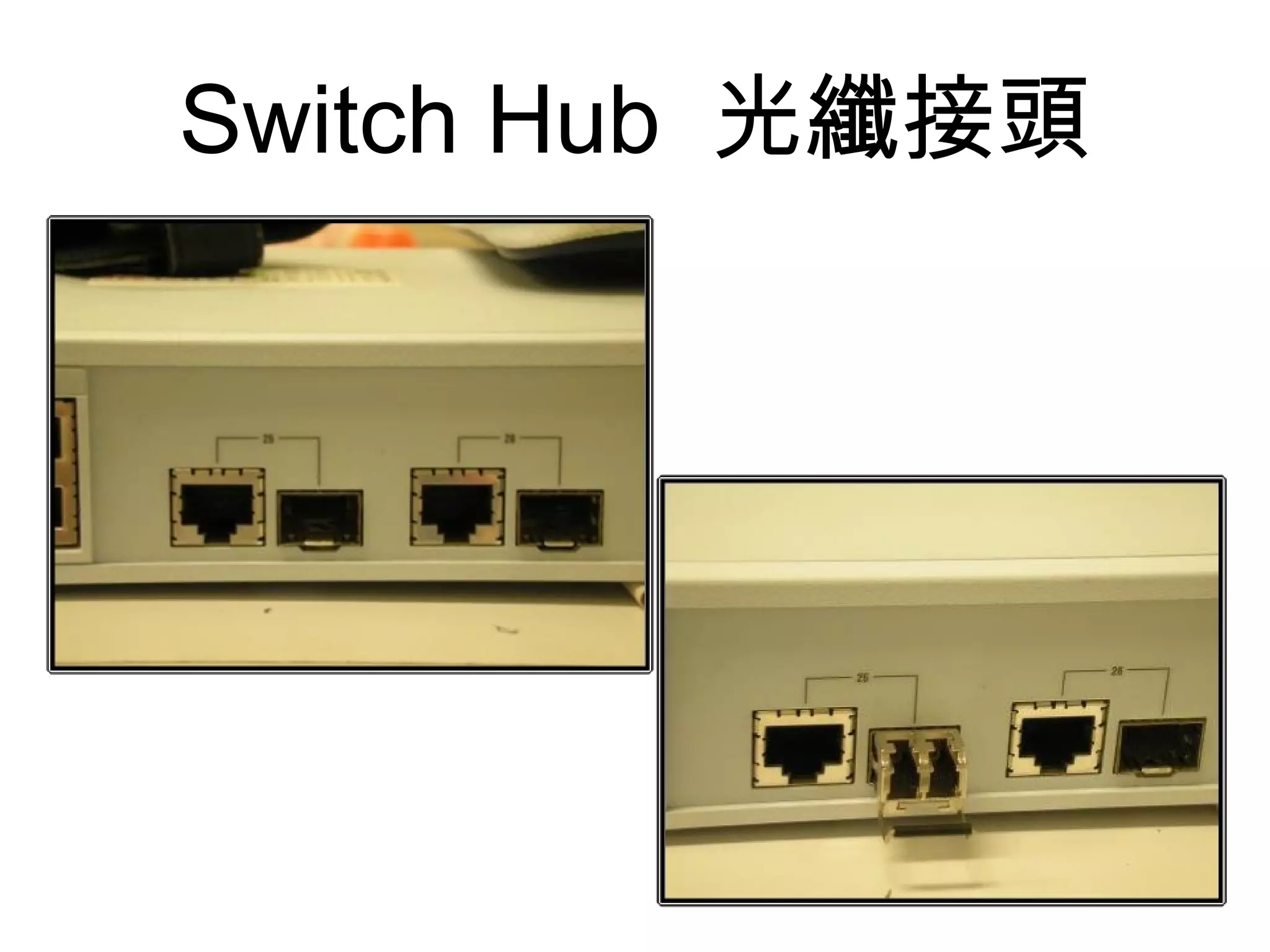 Switch Hub 光纖接頭
 