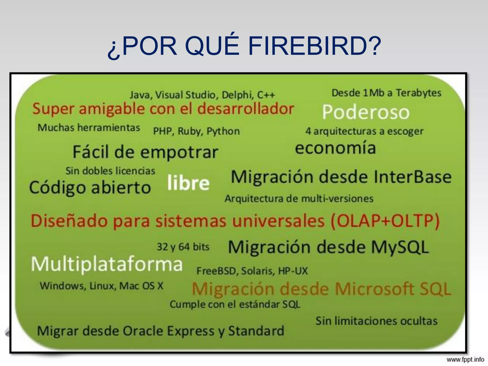 ¿POR QUÉ FIREBIRD?
 