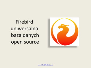 Firebird
uniwersalna
baza danych
open source


          www.MindTheBird.com
 